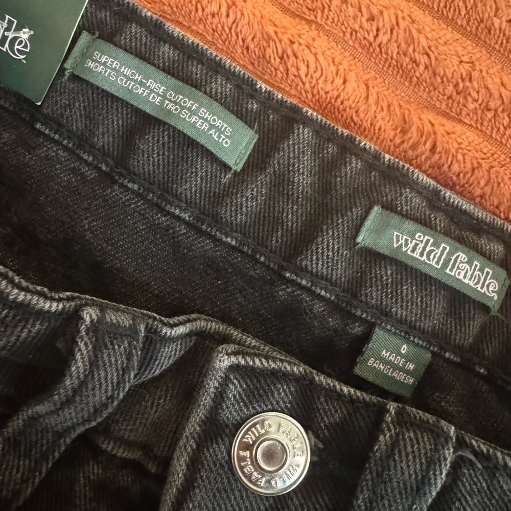 Wild Fable Black Jean‎ Shorts Distressed Style